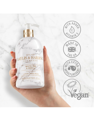 Baylis & Harding Tekuté mýdlo na ruce - White tea & Neroli - Bílý čaj a neroli, 500ml