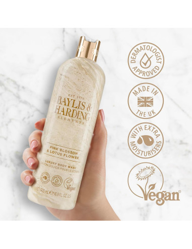 Baylis & Harding Sprchový gel - Růžové květy a lotos, 500ml