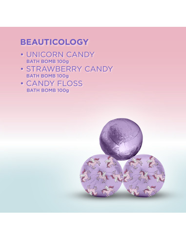 Unicorn - sada šumivých koulí, 3 ks