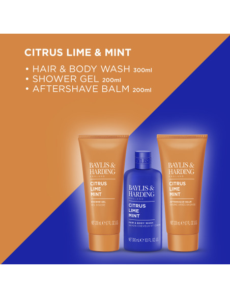 Citrus, Lime & Mint - sada s péčí o tělo, vlasy a pleť, 3 ks