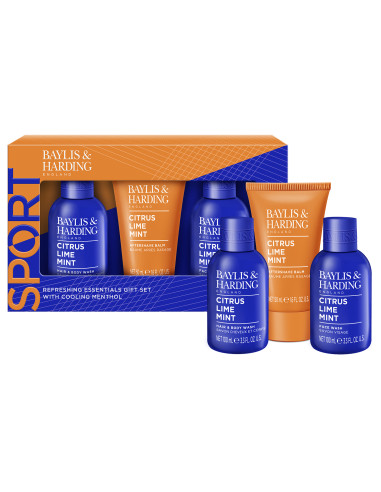 Citrus, Lime & Mint - sada s péčí o tělo, vlasy a pleť, 3 ks