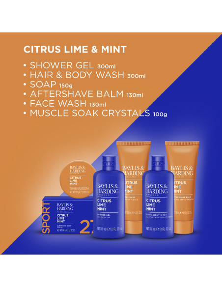 Citrus, Lime & Mint - sada tělové péče, 6 ks