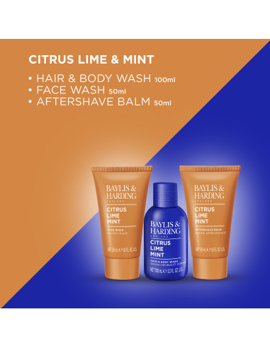 Citrus, Lime & Mint - sada s péčí o tělo a pleť, 3 ks