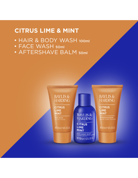 Citrus, Lime & Mint - sada s péčí o tělo a pleť, 3 ks