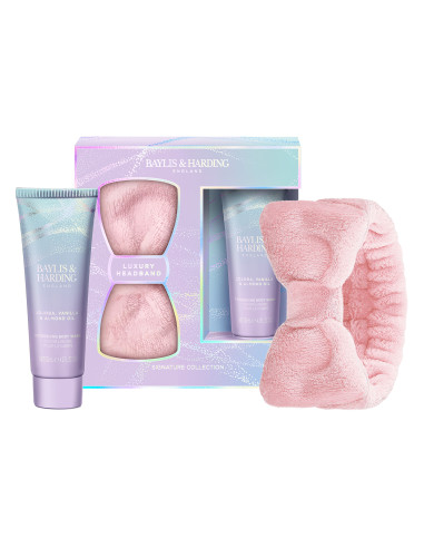 Jojoba, Vanilla & Almond oil - sada mýdla a kosmetické čelenky, 2 ks