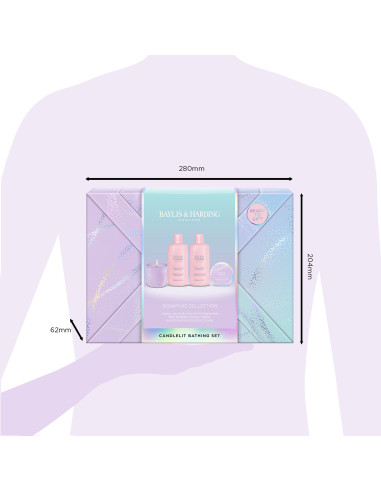 Jojoba, Vanilla & Almond oil - sada s péčí o tělo a svíčkou, 4 ks