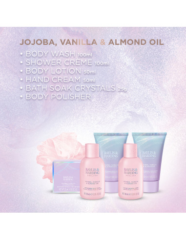 Jojoba, Vanilla & Almond oil - sada s péčí o tělo, 6 ks