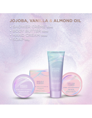 Jojoba, Vanilla & Almond oil - sada s péčí o tělo, 4 ks