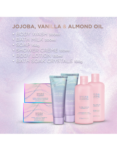 Jojoba, Vanilla & Almond oil - sada tělové péče, 6 ks