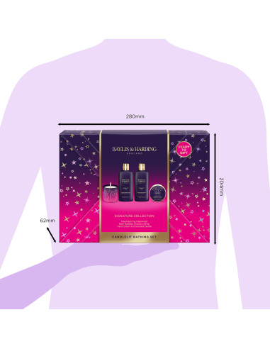 Moonlight Fig - sada s péčí o tělo a svíčkou, 4 ks