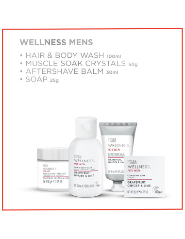 Wellness for men - sada péče o tělo, vlasy a pleť, 4 ks