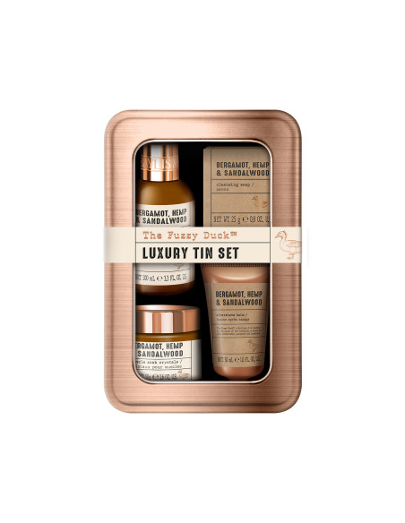 Bergamot, Hemp & Sandalwood - sada péče o tělo, vlasy a pleť, 4 ks
