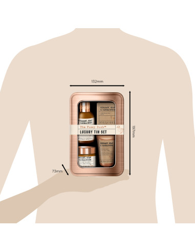 Bergamot, Hemp & Sandalwood - sada péče o tělo, vlasy a pleť, 4 ks