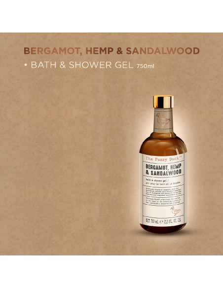 Bergamot, Hemp & Sandalwood - sprchový gel, 750 ml