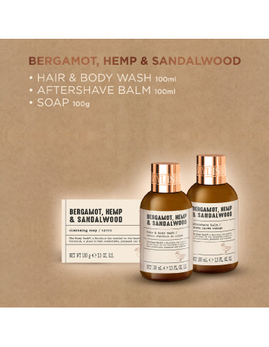 Bergamot, Hemp & Sandalwood - sada péče o tělo a ruce, 3 ks