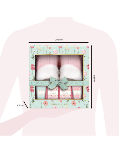 Royale Garden - sada tělové péče a pantoflů, 5 ks