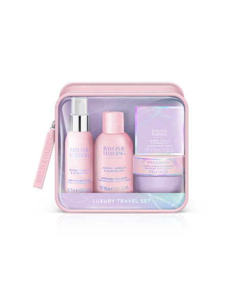 Jojoba, Vanilla & Almond oil - sada péče o tělo a taštičky, 4 ks