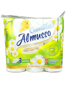 Almusso toaletní papír Camilla 3 vrstvý 9 ks - role 16m