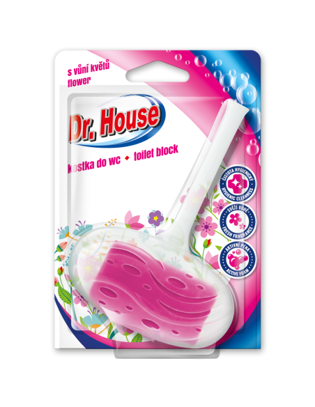 Dr. House kostka do WC - vůně květin 40 g