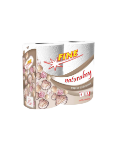 Toaletní papír Fine 3 vrstvý 4 ks natural - role 15m