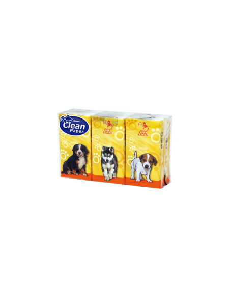 Kapesníky Pets classic s potiskem 4 vrstvé, folie 6 ks
