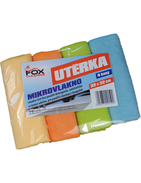 Fox cleaning utěrky z mikrovlákna 4 ks 32x32