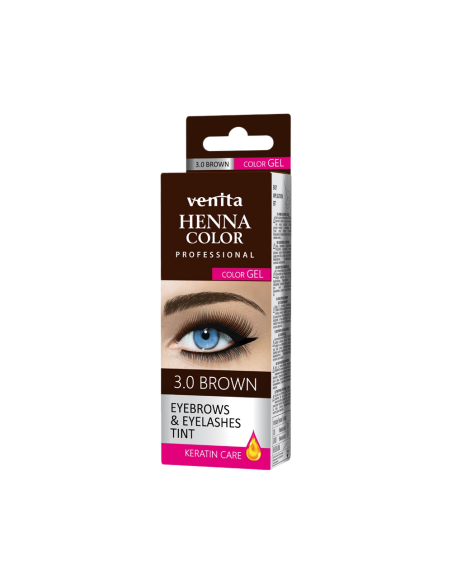 Henna barva na obočí a řasy GEL hnědá