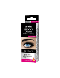 Henna barva na obočí a řasy GEL černá