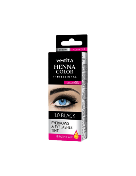 Henna barva na obočí a řasy GEL černá