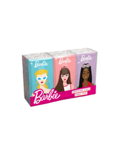 Kapesníky Barbie s potiskem 4 vrstvé, folie 6 ks