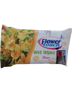 Ubrousky vlhčené Flower touch 15 ks