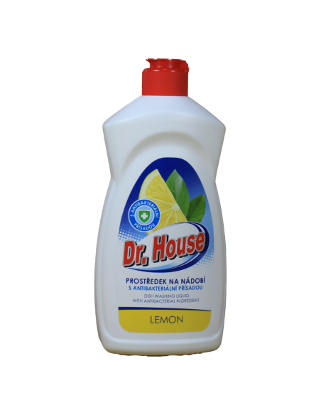 Dr. House s antibakteriální přísadou na mytí nádobí Lemon 500 ml