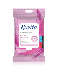 NOVITA intimní ubrousky vlhčené, prebiotické s Biolinem 15 ks