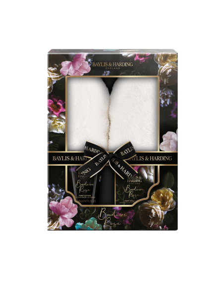 Baylis&Harding dárkový set pantofle + péče o nohy Rose