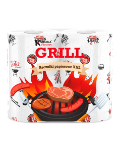 Kuchyňské utěrky potištěné Grill decor 3 vrstvé 2 ks