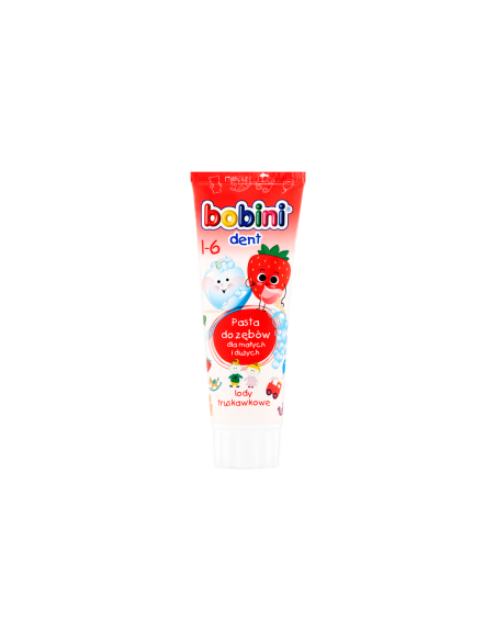 Bobini dětská zubní pasta Strawberry, Ice cream 1 - 6 let věku 75 ml