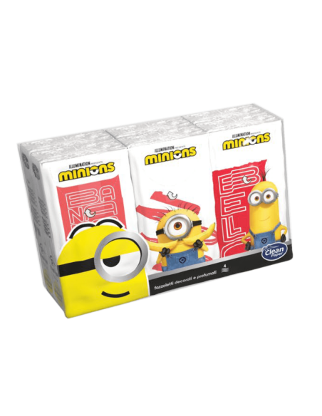 Kapesníky Minions s potiskem 4 vrstvé, folie 6 ks