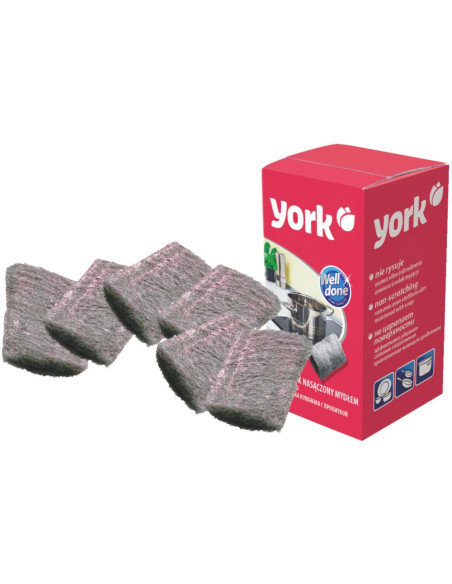 YORK kuchyňská houbička napuštěná mýdlem 6 ks