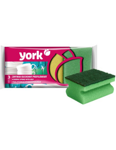 YORK houbička na nádobí profilovaná 3 ks