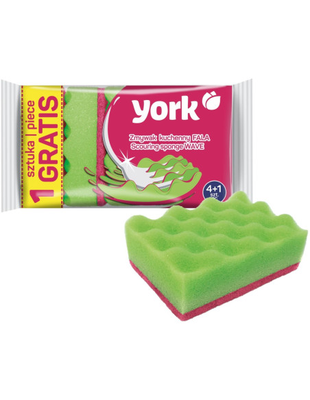 YORK houbička na nádobí Vlnka 4+1 ks