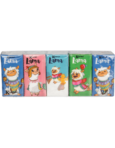 Kapesníky s potiskem Lama 3 vrstvé, folie 10 ks