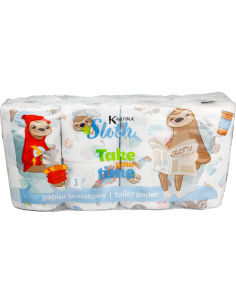 Toaletní papír s potiskem 3 vrstvý 8 ks Sloth