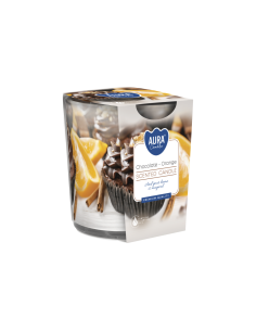 Svíce vonná sklo s folií Chocolate orange (sn72s-54)