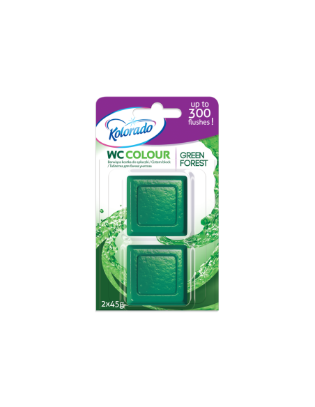 Kolorado WC Colour toilet block, green 2 pcs
