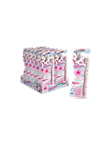 Spazzolino dětský kartáček Unicorn s krytkou SOFT