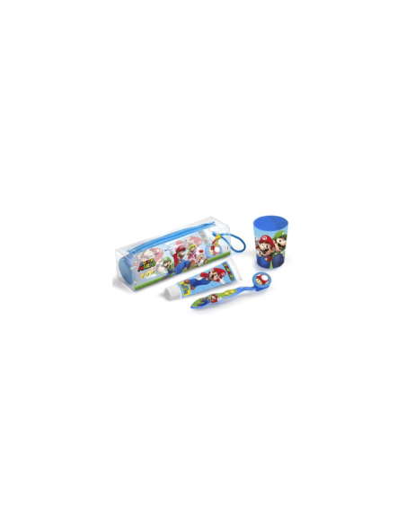 Super Mario set zubní kartáček + kelímek + pasta