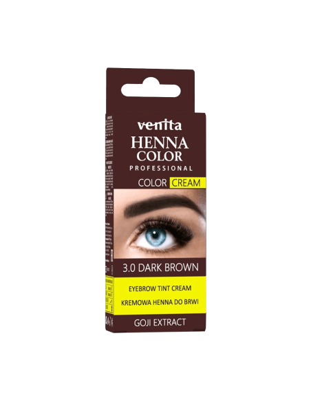 Henna barva na obočí a řasy Tmavě hnědá s extraktem GOJI