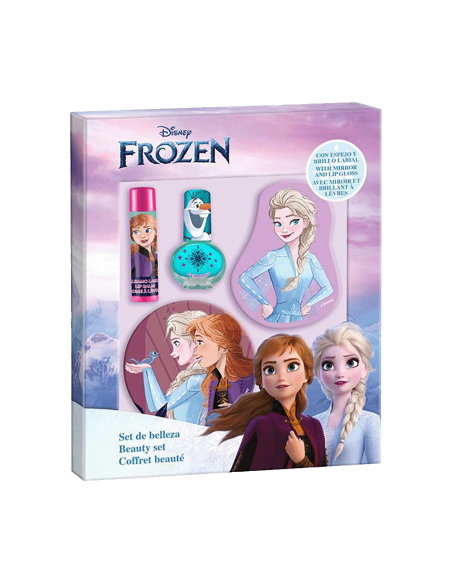 Frozen set na líčení (lak, balzám na rty, lesk na rty a zrcátko)