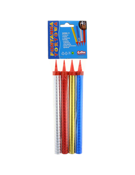 Dortové fontánky barevné 18 cm - 4 ks