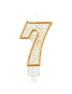 Svíčka narozeninová číslice zlatá - 7